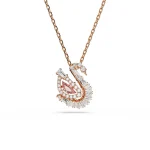 Swarovski Pendant Mixed Cuts Women's Necklace, Swan 5732414 Rose Gold